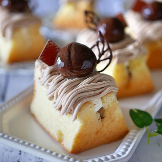 オンラインレッスン  【モンブランシフォンケーキ】