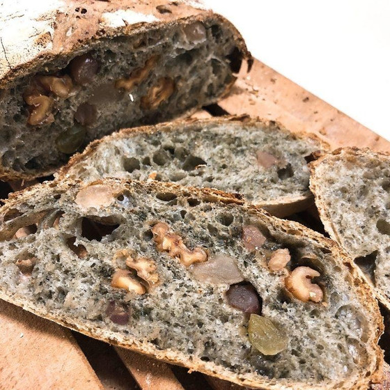 【高加水・自家製酵母パン】よもぎのカンパーニュ