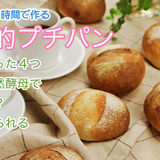 材料はたった4種類イーストで2時間で作れる本格的プチパン