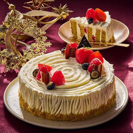 切り株風のクリスマスケーキ・ブッシュドノエル