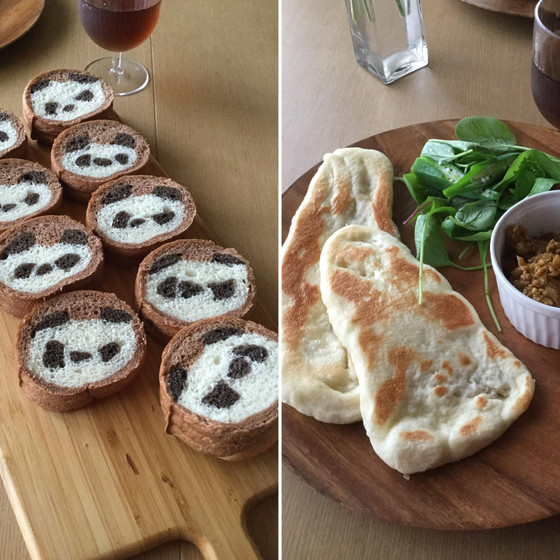 イーストのパンダパン、ナンとキーマカレー
