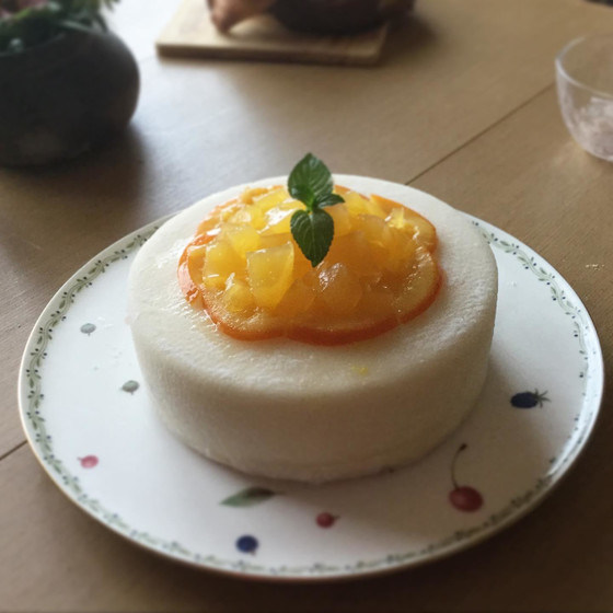 ケーキレッスン「モカとオレンジの求肥ケーキ」