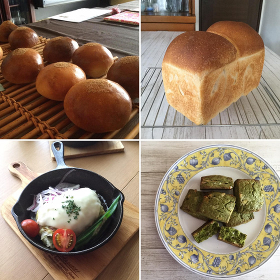 酒種酵母の食パンとあんぱん、酒種の抹茶スコーン