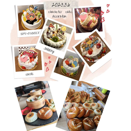 キャラチョコプレートレッスン&米粉パンランチ
