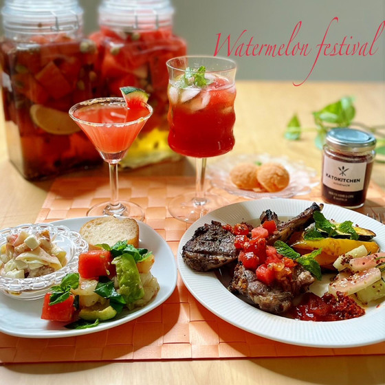 スイカ祭り♡仔羊肉×スイカ＝夏の美味♪