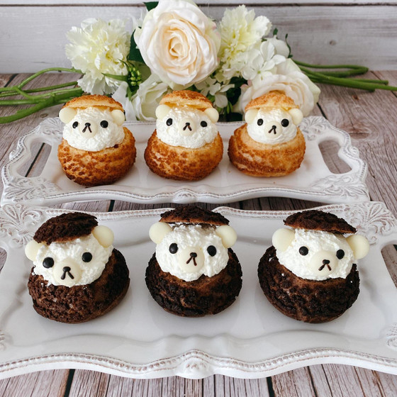 白くま黒くまクッキーシュークリーム
