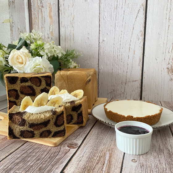 7月レッスン　ヒョウ柄食パンと豆腐レアチーズケーキ