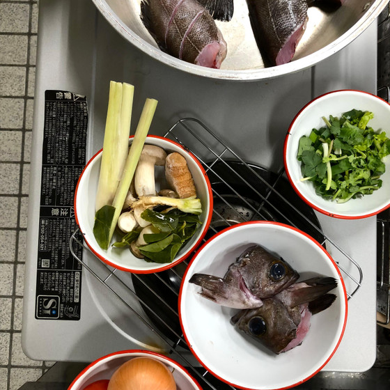 魚屋大将のお魚さばき教室＆さばいたお魚で作るスリランカ料理教室