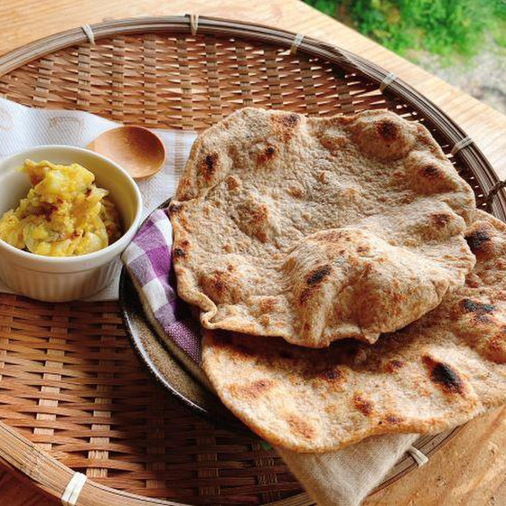 【zoomオンライン】チャパティ＆もちキビ入りカレーポテト
