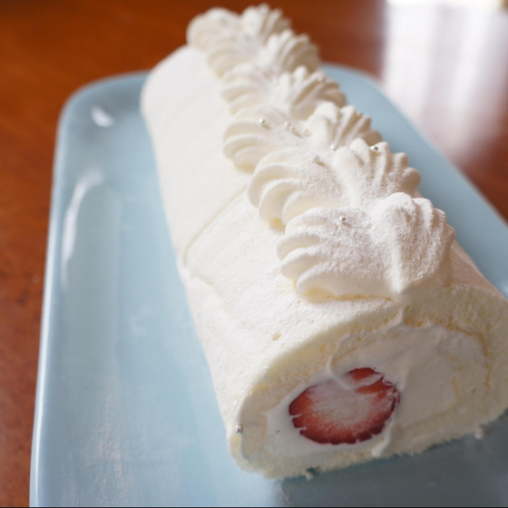 １dayレッスン　ホワイトロールケーキ