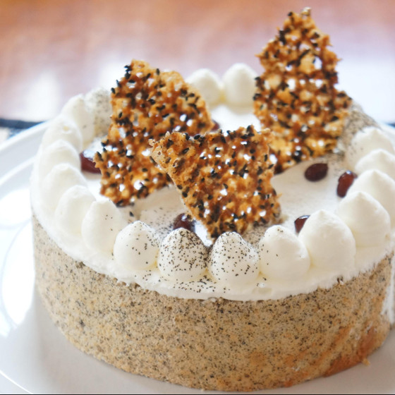 １dayレッスンはほうじ茶と大納言小豆のミルキーケーキです。