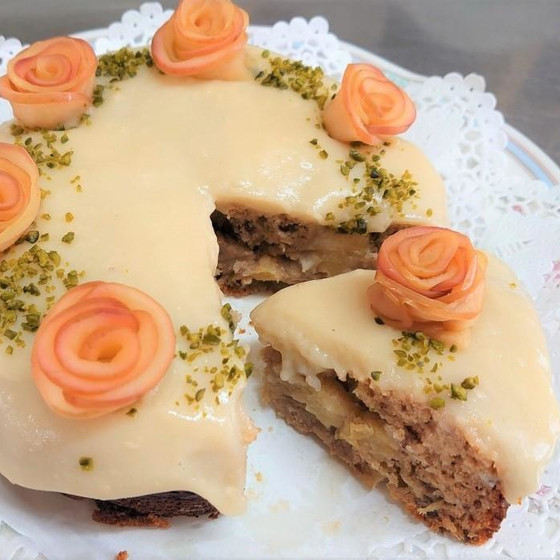 《りんごケーキ》ヴィーガンケーキの作り方、米粉活用方法