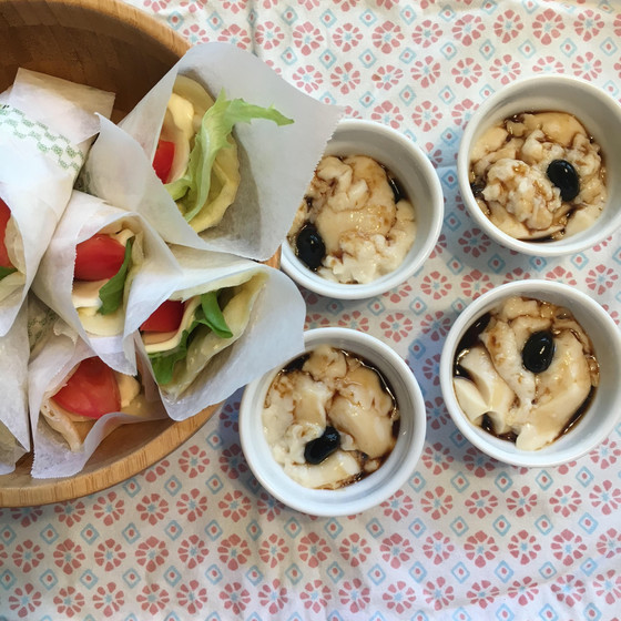 こども夏休みレッスン！もちもちロールサンドとふわふわ豆腐花！