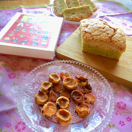 こどもひな祭りレッスン！ひしもちケーキとお花ラスク