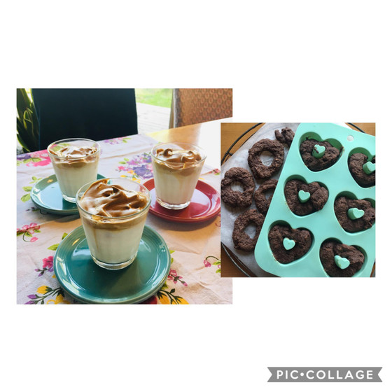 オンライン♫ダルゴナコーヒー(ココアも)とおから焼きドーナツ