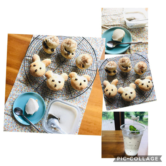 手ごねで！うずまきパンと動物パン♫レアチーズとレモネード！