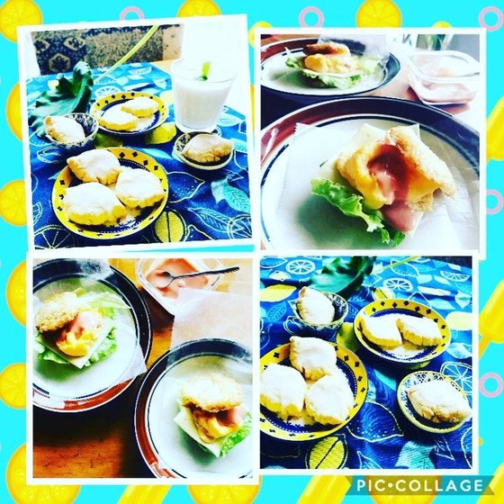 LINEで♫ライスバーガーとレモンクッキーとレモネード♫