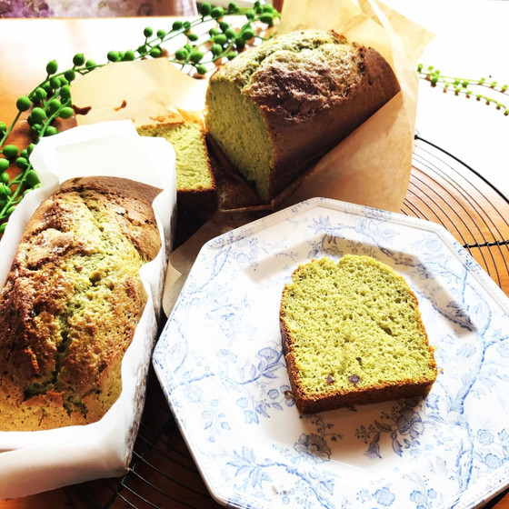 LINEでOK！抹茶甘納豆パウンドケーキと簡単モンブラン