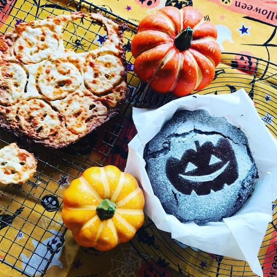 オンライン　ハロウィンキッズレッスン♫デビルズケーキとかぼちゃおばけのチーズチップス