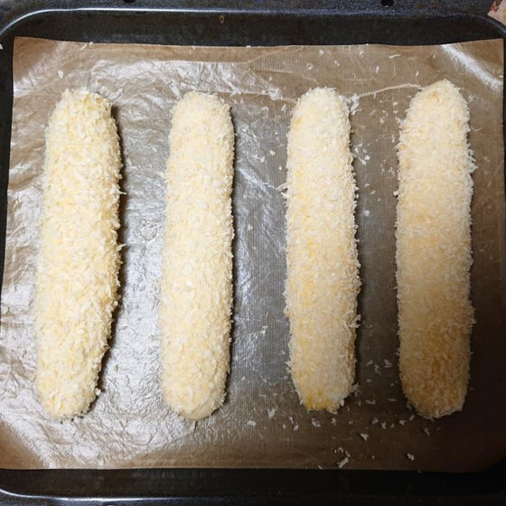 パン粉をつけて、焼成します♪

