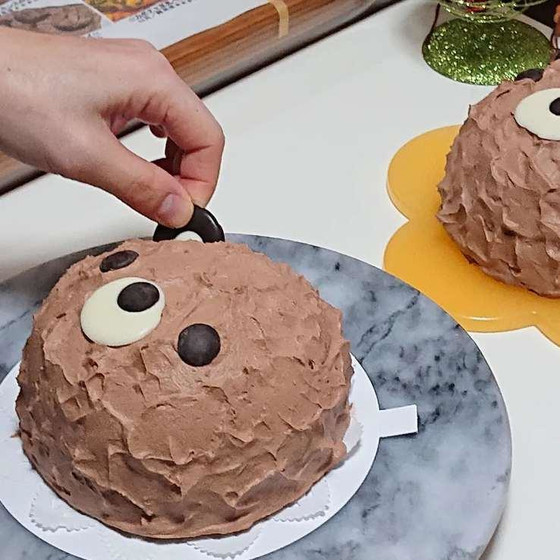 チョコパーツを飾ります♪