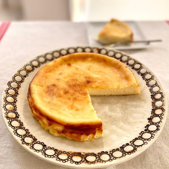 食後のベイクドチーズケーキ