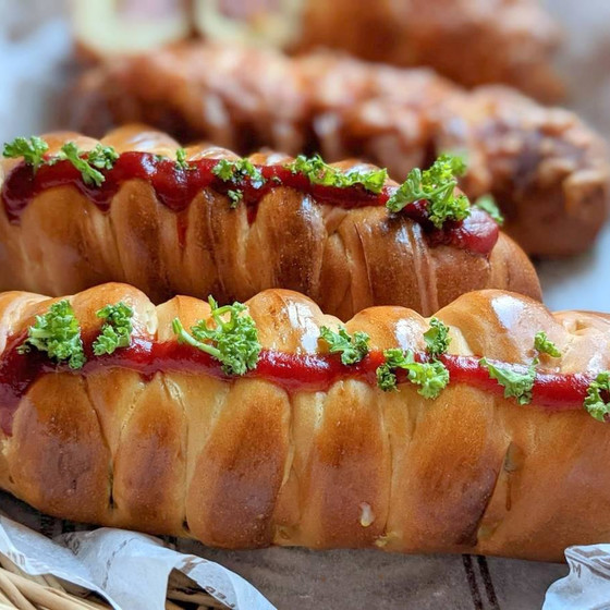 ケチャップとチーズトッピング