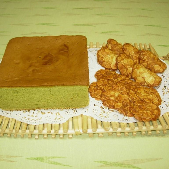 抹茶のカステラ＆チュイール