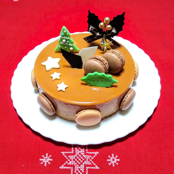 クリスマスケーキレッスン 　キャラメル プラリネ ショコラ