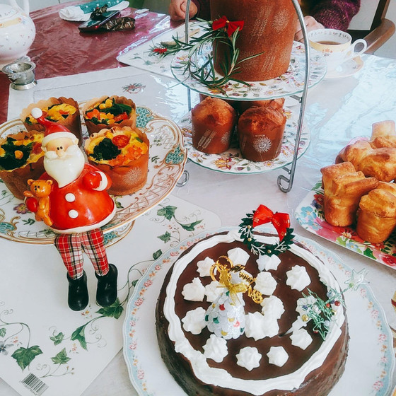 クリスマス,パネトーネとチョコケーキレッスン