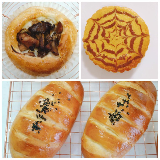 秋の味覚！さつまいもパン、きのこパン、かぼちゃチーズケーキ