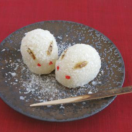 季節の和菓子レッスン　「月うさぎ」