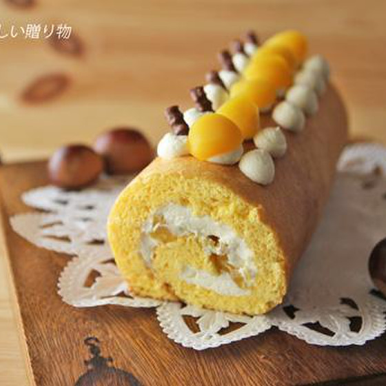 マロンロールケーキ