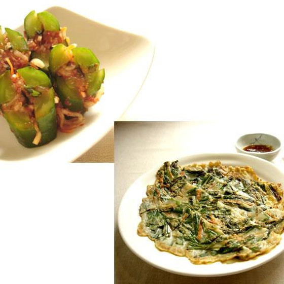 由季家手作りキムチ教室【オイキムチ＆ニラとエゴマ葉のチヂミ】