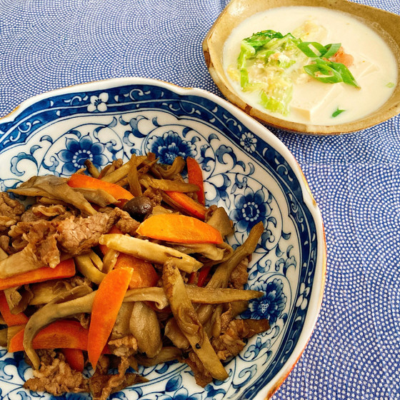 柚子酒作り＆　明太豆乳豆腐、牛肉ときのこのきんぴら風、舞茸ご飯、柚子ゼリー