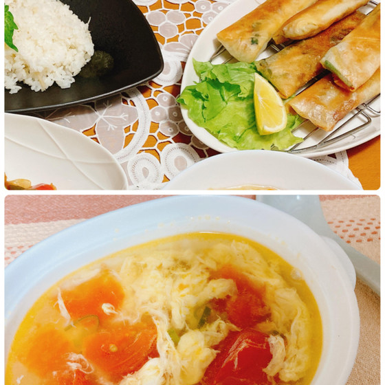 【５名限定】夕飯はこれで決まり！　時短で簡単中華レッスン　簡単春巻　大学芋　生姜ご飯　トマトと卵のスープ　