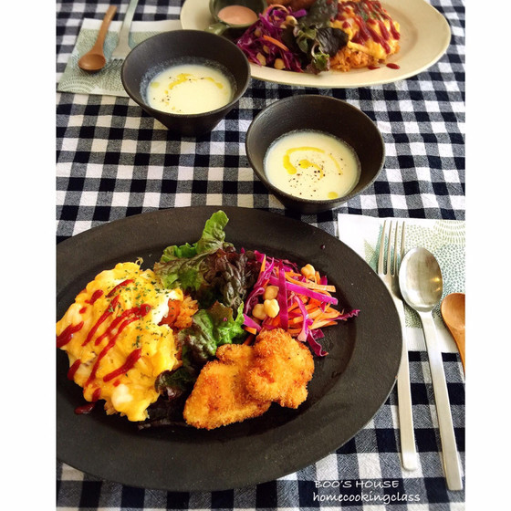 洋食屋さんのふわとろオムライス&やわらかチキンカツレツ♪