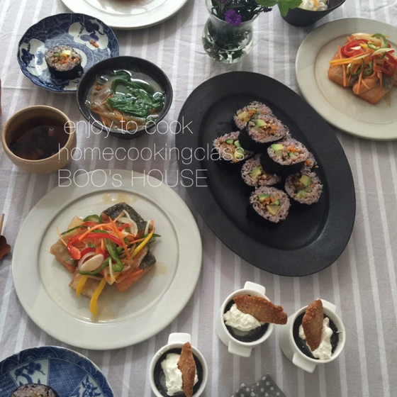【旬食材で季節料理】季節の魚で南蛮漬けとヘルシーベジキンパ