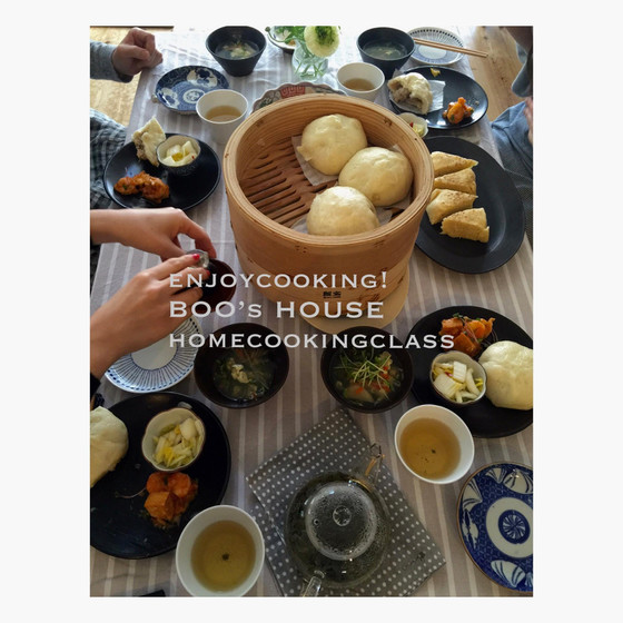 【季節の家庭料理教室】蒸籠をフル活用！国産小麦でふわもち肉まん・マーラーカオ＆創作中華料理の会