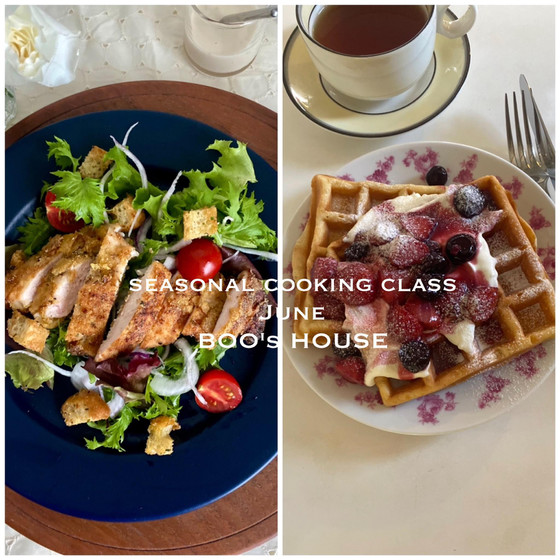 【sesonal cooking class】クリスピーチキン＆デザートワッフル