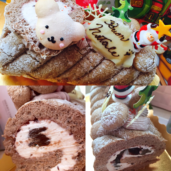 12月　お菓子教室　『クリスマス贅沢ビスキュイロールケーキ』