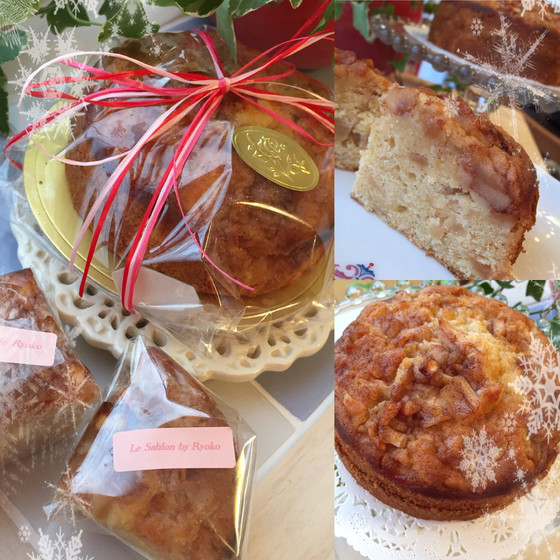 1月お菓子教室　『りんごのしっとりケーキ』