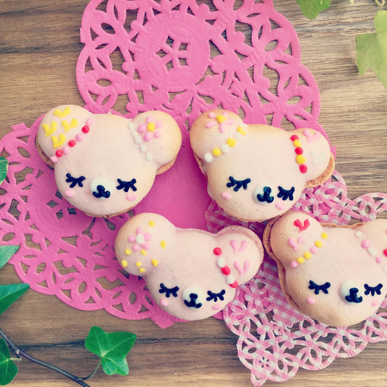 ３月お菓子教室『くまカロン』♡