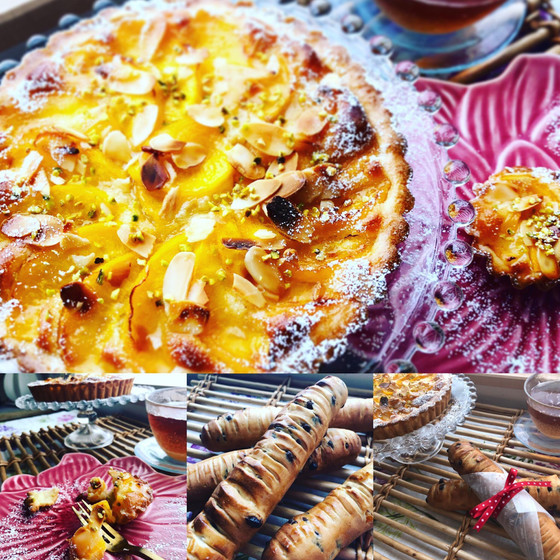 5月ダブル贅沢桃の焼きタルト＆オランジュショコラのヴィエノワ