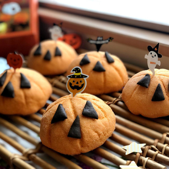 10月ハロウィンパン教室『ジャックオランタンメロンパン』