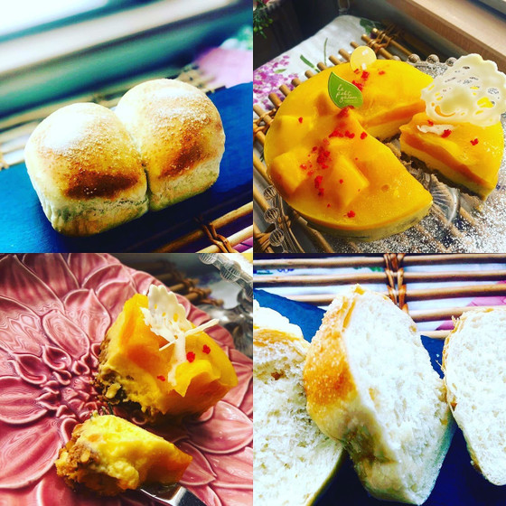 7月お菓子＆パン教室　マンゴーチーズケーキ＆とろける生食パン