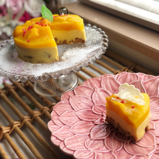 断面萌💓マンゴーチーズケーキ🍰✨