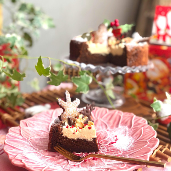 12月クリスマスお菓子教室　『贅沢キャラメルショコラのクリスマスケーキ』