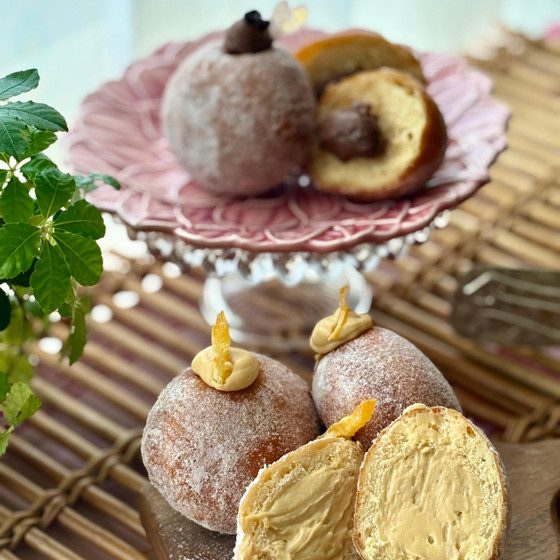オレンジのとろけるクリームとクーベルチュールクリーム