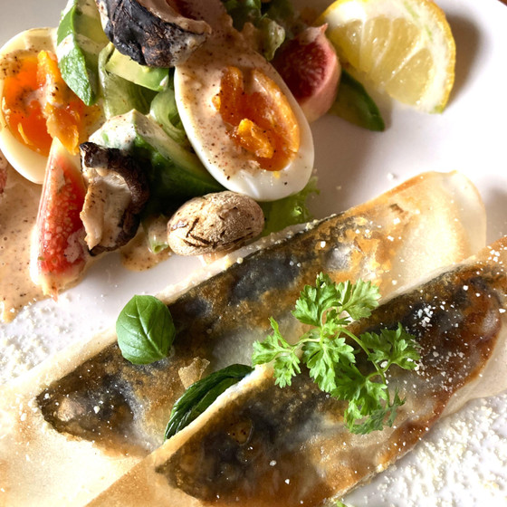 お魚のパリパリハーブグリル＆トマトピラフレッスン